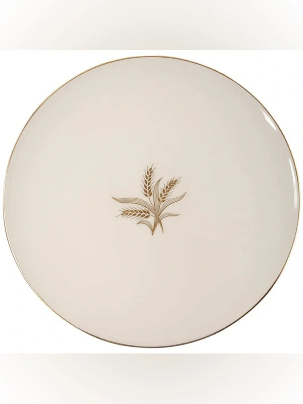 Vintage Lenox Harvest (Wheat / R-442) Fine Bone China Dinner Plates (set of 4)